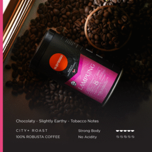 Transparansi rasa, proses, dan level sangrai pada kemasan kopi single origin.